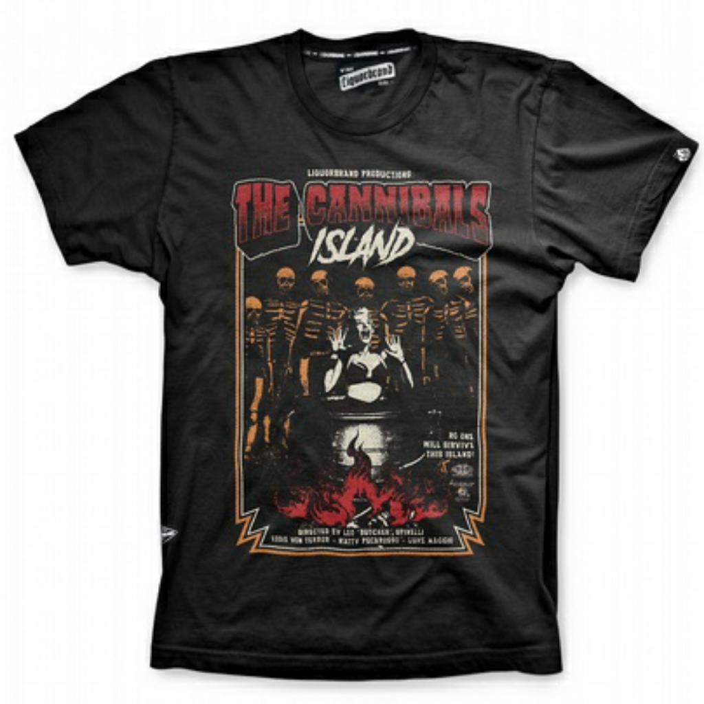 Liquor Brand Cannibal Island Mens Tshirt Xl